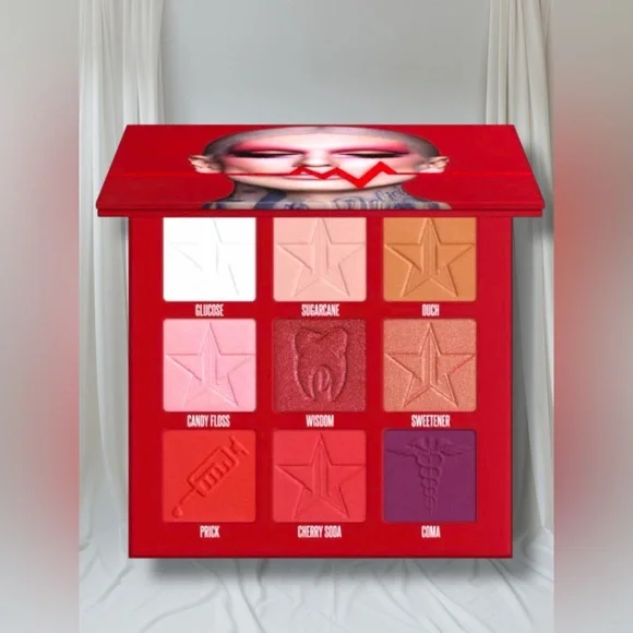 Jeffree Star Cosmetics Blood Sugar Mini Eyeshadow Palette NWT Red Matte Shimmer - Picture 2 of 7